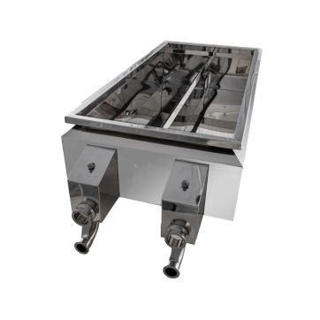 72" X 24" Crossflow Syrup pan with 2-1/2" fittings