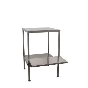 Table en acier inox. avec étagère ajustable 24'' x 24''