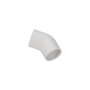 White PVC SCH40 45° degrees elbow (glued female) - 1"