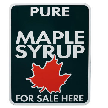 Affiche en métal '' Pure Maple Syrup'' - 18