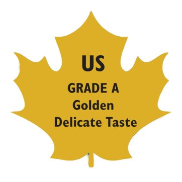 Maple leaf shaped label (roll) - US Grade A Golden-Delicate