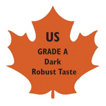 Maple leaf shaped label (roll) - US Grade A Dark-Robust