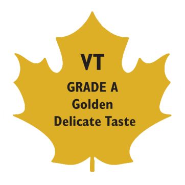 Maple leaf shaped label (roll) - VT Grade A Golden-Delicate