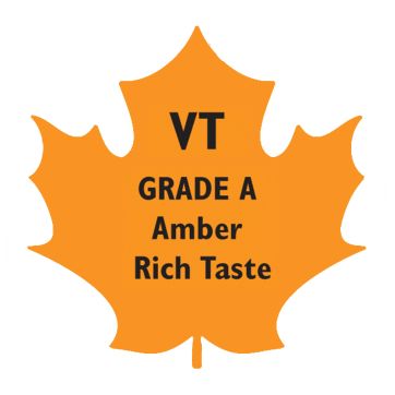 Maple leaf shaped label (roll) - VT Grade A Amber-Rich