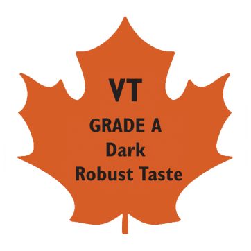 Maple leaf shaped label (roll) - VT Grade A Dark-Robust