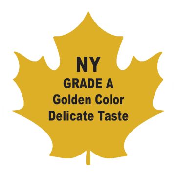 Maple leaf shaped label (roll) - NY Grade A Golden-Delicate