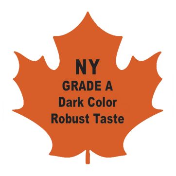Maple leaf shaped label (roll) - NY Grade A Dark-Robust