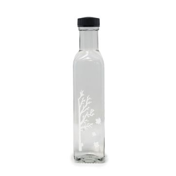 Marasca 250 ML Etched Glass Bottle with Cap