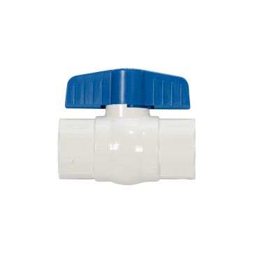 White PVC SCH40 ball valve - 1" glued