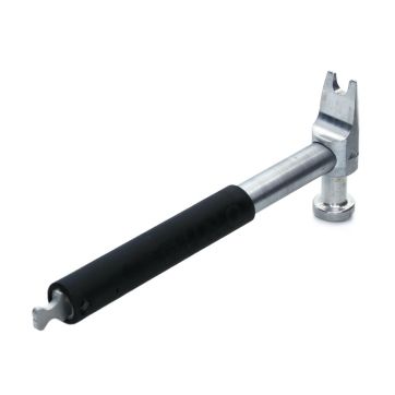 PRUNO Aluminum tapping hammer with spout remover and 6" retractable ruler - 10"
