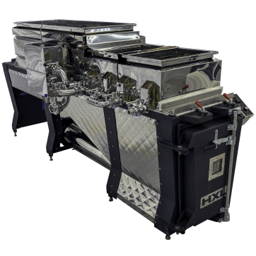 4' X 13' HXL evaporator with H2O pans - 3x (4' X 18'') flat pan and 4' X 8' flue pan