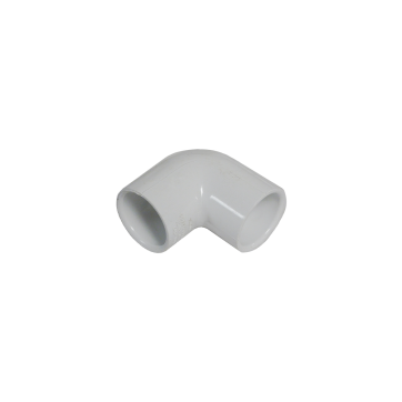 White PVC SCH40 90° degrees elbow (glued female) - 2-1/2"