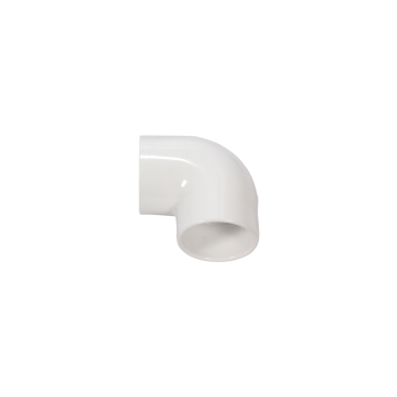 White PVC SCH40 90° degrees elbow (glued female X FTP) - 3/4"