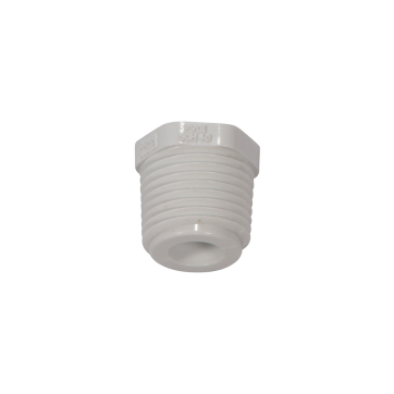 White PVC SCH40 reducing bushing (MPT X FPT) - 1-1/4" X 1/2"