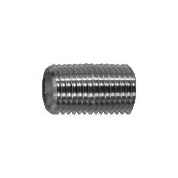 Stainless steel nipple - 1/4" X close