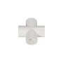 Croix PVC blanc SCH40 (collé femelle) - 1"