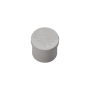 White PVC SCH40 plug (glued male) - 1"